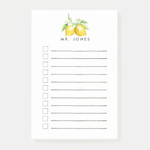 Zitronenfrische personalisierte To-Do-Liste Post-it Klebezettel