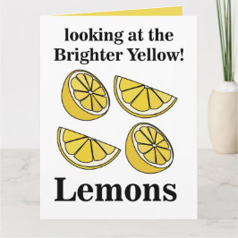 Zitronenfrucht mit Blick auf die hellgelben Zitron Karte