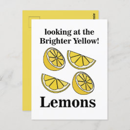 Zitronenfrucht mit Blick auf die hellgelben Zitron Postkarte
