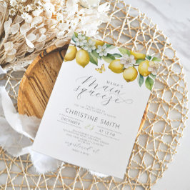 Zitronenfrüchte Citrus Baby Dusche Einladung