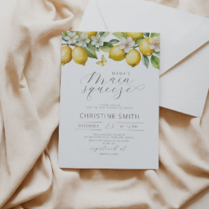 Zitronenfrüchte Citrus Baby Dusche Einladung