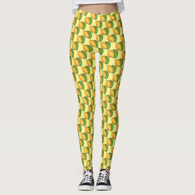 Zitronenfrüchte Limone Zitrusfrüchte Zitronen n' L Leggings (Vorderseite)