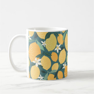 Zitronenfrüchte nahtlos kaffeetasse