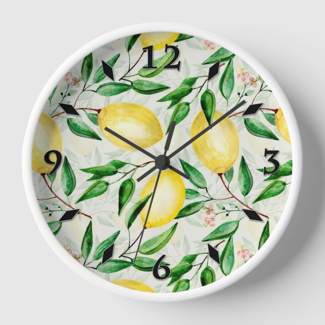 Zitronenfrüchte Uhr (Vorderseite)