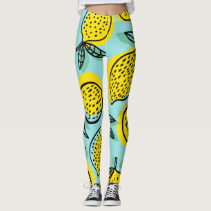 Zitronenfrüchte: Vintage Sommermuster. Leggings