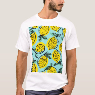 Zitronenfrüchte: Vintage Sommermuster. T-Shirt
