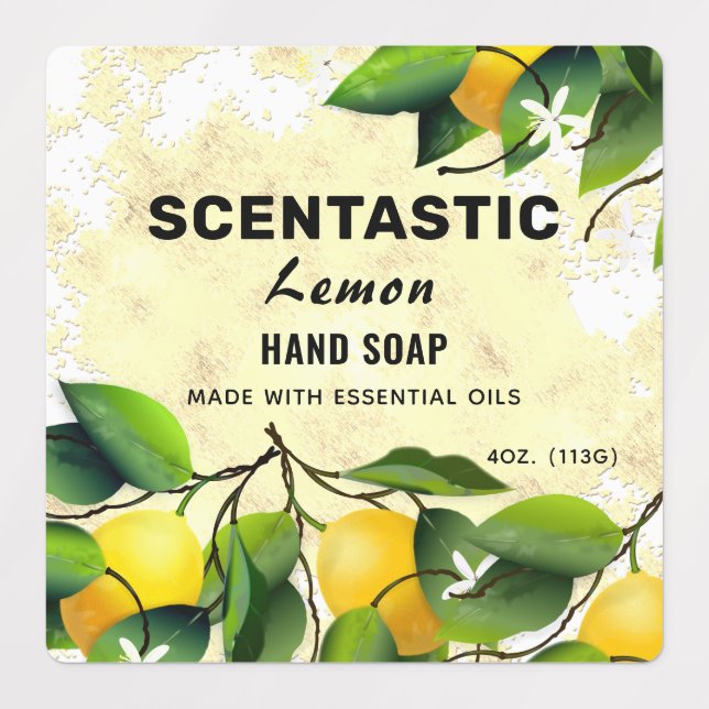 Zitronenfruchtpaket Etiketten (Design 1)