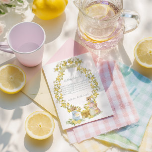 Zitronengarten mit Mäusen Baby Shower Begleitkarte