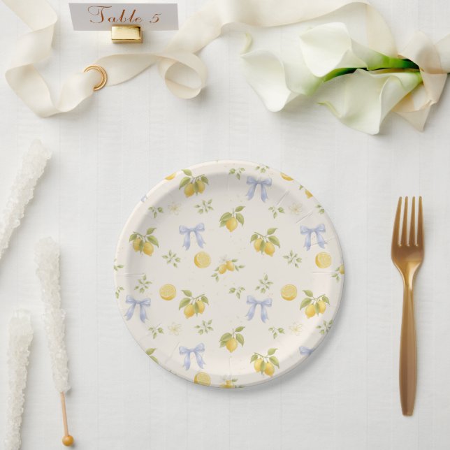 Zitronengarten mit Mäusen Pappteller (Hochzeit)