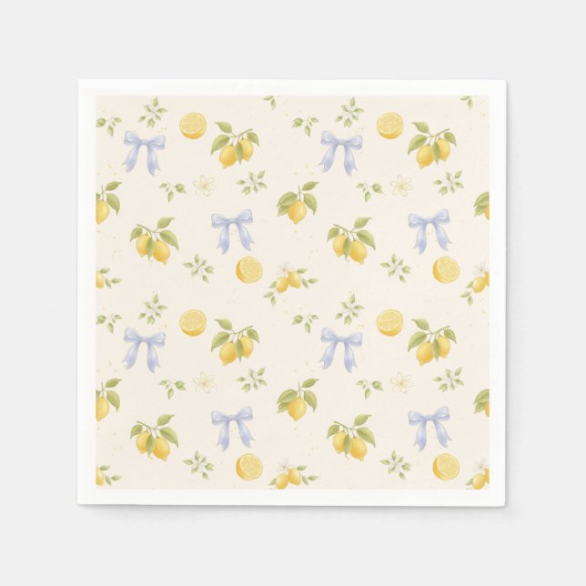 Zitronengarten mit Mäusen Serviette (Vorderseite)
