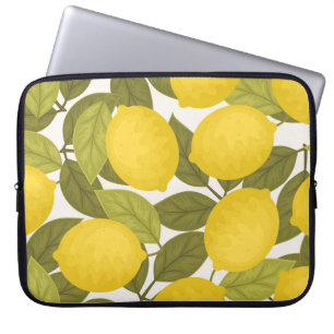 Zitronengarten: Vintage Endlos Tapete Laptopschutzhülle