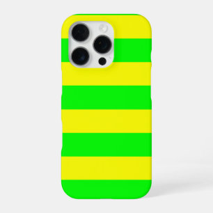 Zitronengelb und Limettengrün Streifen iPhone 16 Pro Hülle
