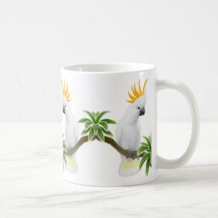 Zitronengelbe Cockatoo-Tasse mit Haube Tasse