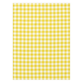 Zitronengelbe Gingham-Muster-Karo-Tischdecke Tischdecke