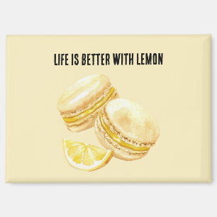 Zitronengelbe Macarons Magnet