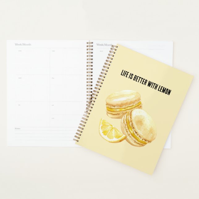 Zitronengelbe Macarons Planer (Anzeige)