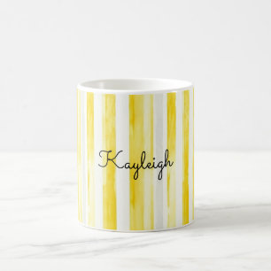 Zitronengelbe Streifen  Kaffeetasse
