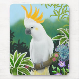 Zitronengelber Cockatoo Mousepad