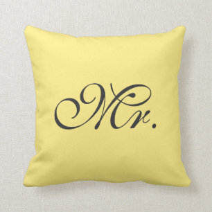 Zitronengelber Herr Pillow Kissen