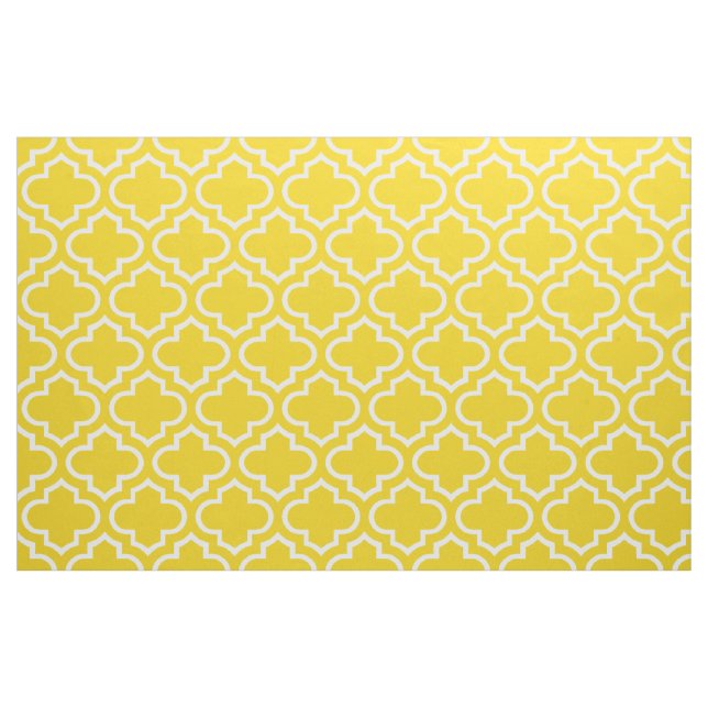 Zitronengelbes marokkanisches Gitter-Muster-Gewebe Stoff (Yard (91,4 cm))