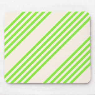 Zitronengrün und Beige, fünf Streifen Mousepad
