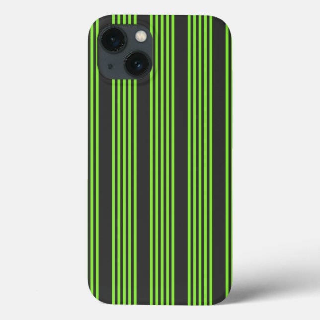Zitronengrün und fünf Streifen Case-Mate iPhone Hülle (Rückseite)