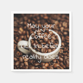 Zitronenkaffee / Kaffeebohnen Serviette