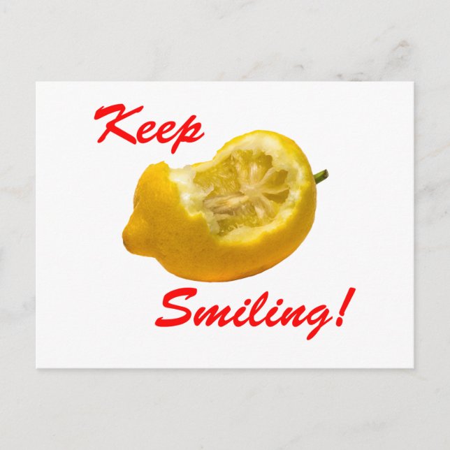 Zitronenkomposition Behielt Lächeln! Postkarte (Vorderseite)