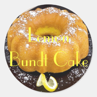 Zitronenkuchen Runder Aufkleber