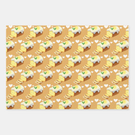 Zitronenkuchenbrot mit Glasur Geschenkpapier Set