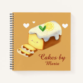 Zitronenkuchenbrot mit Glasur Notizbuch