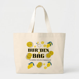 ZITRONENLIMONADE GEFÄLLIG? Große Damen-BUR'DEN-Tas Jumbo Stoffbeutel