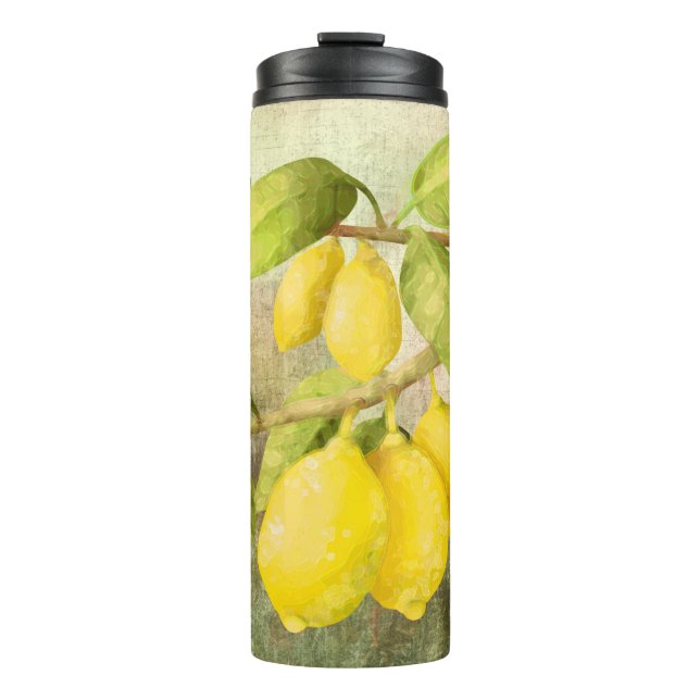 Zitronenmalerei Thermosbecher (Vorderseite)