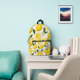 Zitronenmuster-Design Frischer Sommerdruck mit Z Bedruckter Rucksack