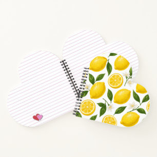 Zitronenmuster-Design Frischer Sommerdruck mit Z Notizbuch