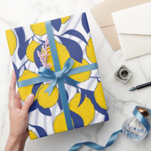 Zitronenmuster Geschenkpapier