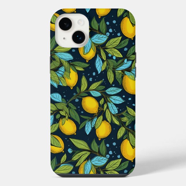 Zitronenmuster iPhone Hülle (Rückseite)