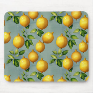 Zitronenmuster-Tapete im Vintage-Stil Mousepad