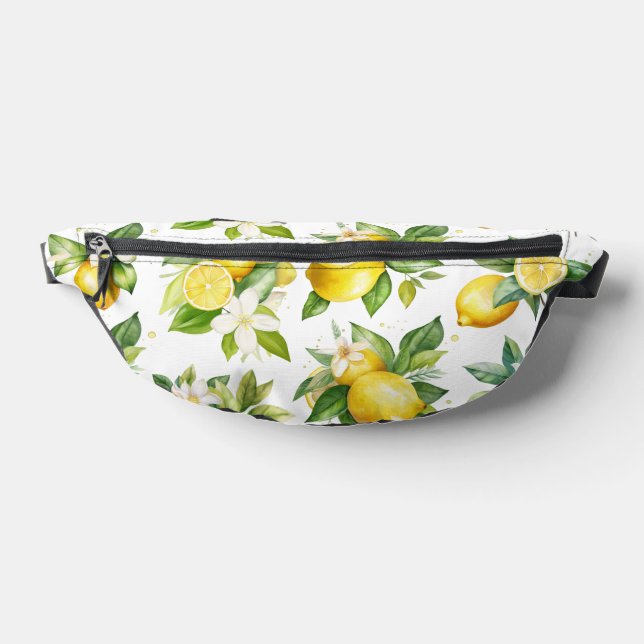 Zitronenmuster, Zitronen-Blume, Blätter, Zitrusfrü Bauchtasche (Ablage )