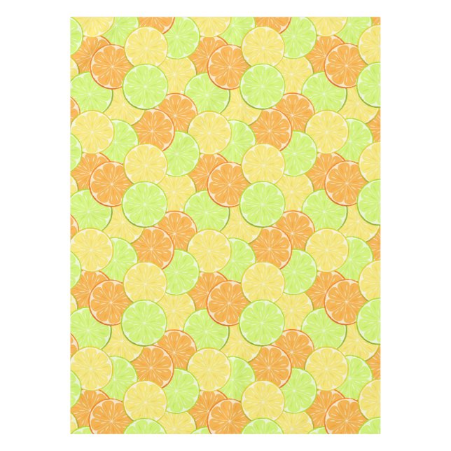Zitronenorange Limone Früchte Zitronengelb Tischdecke (Vorderseite)