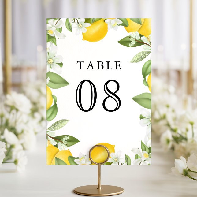 Zitronenplantage Hochzeit Tischnummer (Von Creator hochgeladen)
