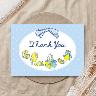 Zitronenquetschen Sie Baby Shower Dankeskarte