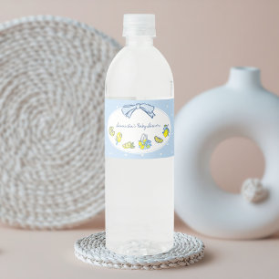 Zitronenquetschen Sie Baby Shower Wasserflaschenetikett