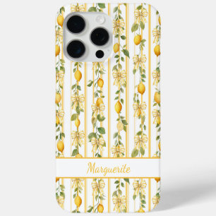 Zitronenreben mit monogrammierten Koketten-Schleif Case-Mate iPhone Hülle