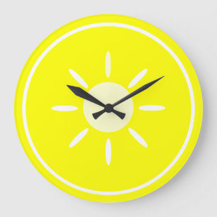 Zitronenscheibe Große Wanduhr