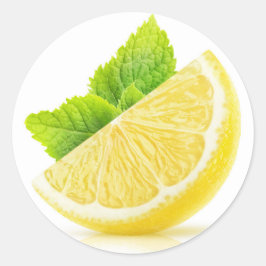 Zitronenscheibe Runder Aufkleber