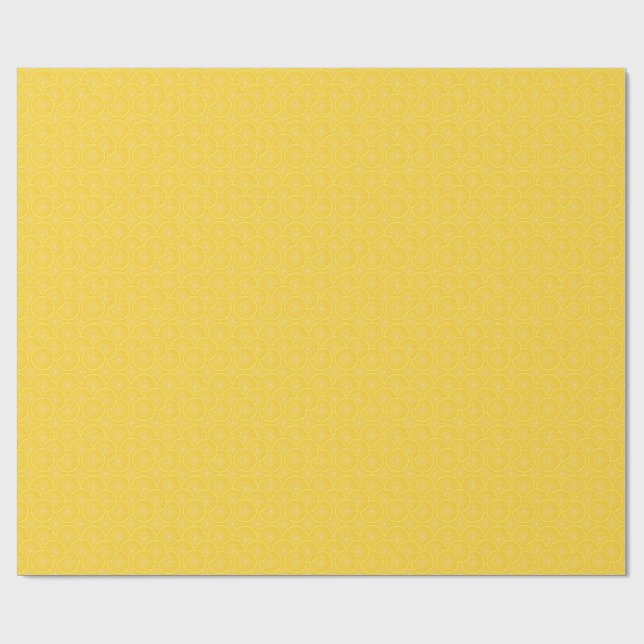Zitronenscheibe Zitrusfrucht Gelbe Geschenkpapier (Flach)