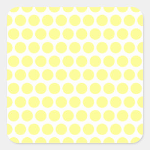 Zitronensorbet-Polka-Punkte Quadratischer Aufkleber