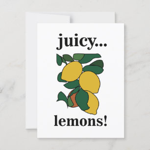 Zitronenzitrus Gelbes Obst Postkarte
