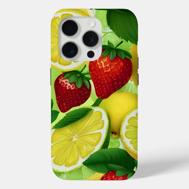 Zitrus-Beeren-Frisch Case-Mate iPhone Hülle (Rückseite)